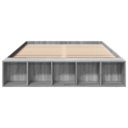 Berkfield Home Bed Frame without Mattress Grey Sonoma 150x200 cm King Size - thumbnail 4