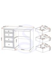 Seconique Corona 4 Drawer Dressing Table in Natural - thumbnail 5