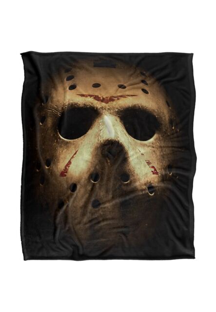 Warner Brothers Friday The 13Th Silky Touch Super Soft Throw Blanket 152x127cm in White - Size: 152x127 cm - image 1