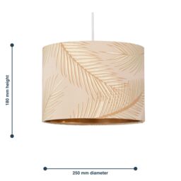 First Choice Lighting Tropica - Champagne Gold Embossed 25cm Ceiling Pendant or Lamp Shade - thumbnail 8