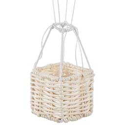 Wyld and Coco Handmade Rattan Hot Air Balloon Hanging Decor for Kids Room Natural - thumbnail 6