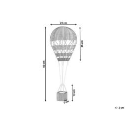 Wyld and Coco Handmade Rattan Hot Air Balloon Hanging Decor for Kids Room Natural - thumbnail 4