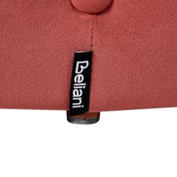 Wyld and Coco Round Tufted Coral Red Velvet Chesterfield Pouffe - thumbnail 6