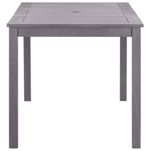 Berkfield Home Garden Table Grey Wash 140x80x74 cm Solid Acacia Wood - Size: 140 x 80 x 74 cm - image 1