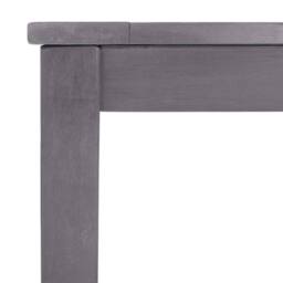 Berkfield Home Garden Table Grey Wash 140x80x74 cm Solid Acacia Wood - Size: 140 x 80 x 74 cm - thumbnail 5