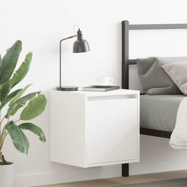 Berkfield Home Wall-Mounted Bedside Cabinets 2 pcs White 38x34x40 cm - Size: 38 x 34 x 40 cm - image 1