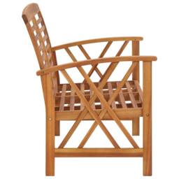 Berkfield Home 3 Piece Garden Lounge Set Solid Acacia Wood in Brown - thumbnail 5