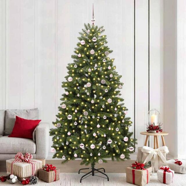 Berkfield Home Artificial Christmas Tree with Stand Green 240 cm PVC & Metal - image 1