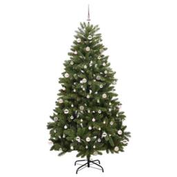 Berkfield Home Artificial Christmas Tree with Stand Green 240 cm PVC & Metal - thumbnail 4