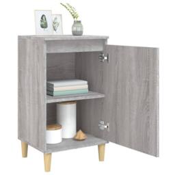 Berkfield Home Bedside Cabinet Grey Sonoma 40x35x70 cm Engineered Wood - Size: 40 x 35 x 70 cm - thumbnail 4