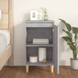 Berkfield Home Bedside Cabinet Grey Sonoma 40x35x70 cm Engineered Wood - Size: 40 x 35 x 70 cm - thumbnail 3