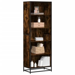 Berkfield Home Bookcase Smoked Oak 60x35x170.5 cm Engineered Wood in Brown - thumbnail 1