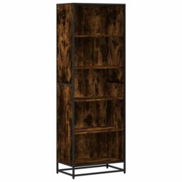 Berkfield Home Bookcase Smoked Oak 60x35x170.5 cm Engineered Wood in Brown - thumbnail 2
