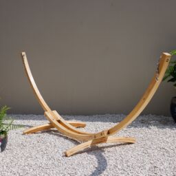 Primrose Sage Hammock with Natural Wooden Stand in Green - thumbnail 6