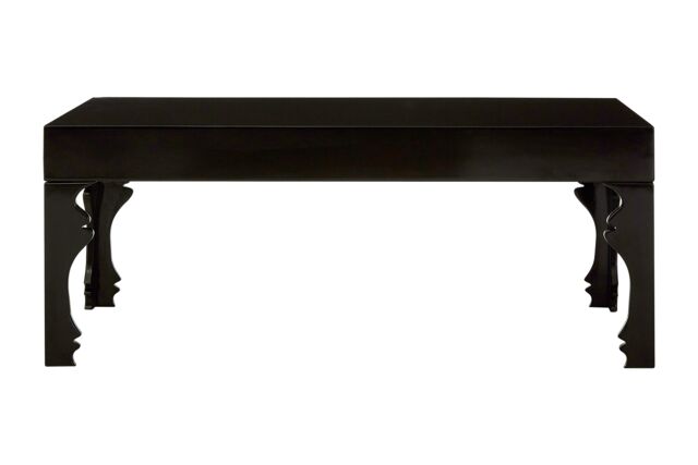 Orsina High Gloss Coffee Table, Wood Coffee Table, Rectangular Coffee Table, Stylish Coffee Table in Black - image 1