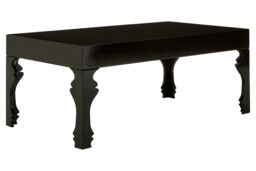 Orsina High Gloss Coffee Table, Wood Coffee Table, Rectangular Coffee Table, Stylish Coffee Table in Black - thumbnail 2