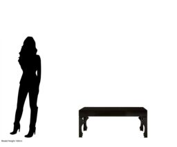 Orsina High Gloss Coffee Table, Wood Coffee Table, Rectangular Coffee Table, Stylish Coffee Table in Black - thumbnail 6