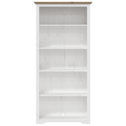 Berkfield Home Bookcase BODO Brown 80x38x180 cm Solid Wood Pine 5-Tier - Size: 80 x 38 x 180 cm - thumbnail 3