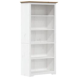 Berkfield Home Bookcase BODO Brown 80x38x180 cm Solid Wood Pine 5-Tier - Size: 80 x 38 x 180 cm - thumbnail 2