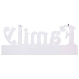 Berkfield Home Wall Mounted Coat Rack FAMILY 74x29.5 cm in White - thumbnail 3