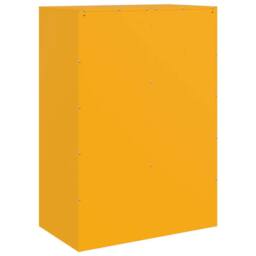 Berkfield Home Highboard Mustard Yellow 67x39x95 cm Steel - Size: 67 x 39 x 95 cm - thumbnail 9