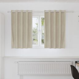 Berkfield Home Blackout Curtains with Eyelets 2 pcs Cream Velvet - thumbnail 1