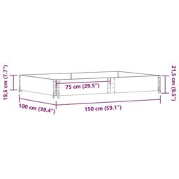 Berkfield Home Garden Planter Grey 150x100 cm Solid Wood Pine - thumbnail 7