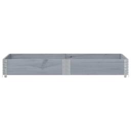 Berkfield Home Garden Planter Grey 150x100 cm Solid Wood Pine - thumbnail 3