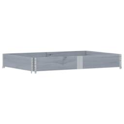 Berkfield Home Garden Planter Grey 150x100 cm Solid Wood Pine - thumbnail 1