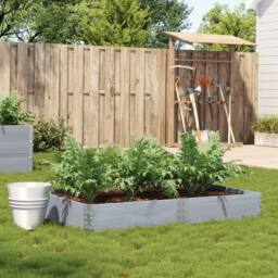 Berkfield Home Garden Planter Grey 150x100 cm Solid Wood Pine - thumbnail 2