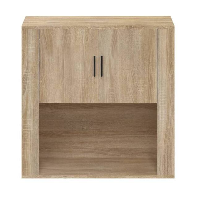 Berkfield Home Wall Cabinet Sonoma Oak 80x33x80 cm Engineered Wood in Beige - Size: 80 x 33 x 80 cm - image 1