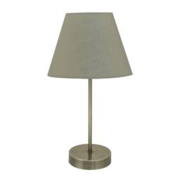 First Choice Lighting Set of 2 Antique Brass Stick Table Lamps with Sage Green Fabric Shades in Bronze - thumbnail 4