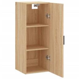 Berkfield Home Wall Mounted Cabinet Sonoma Oak 34.5x34x90 cm in Light Brown - thumbnail 6