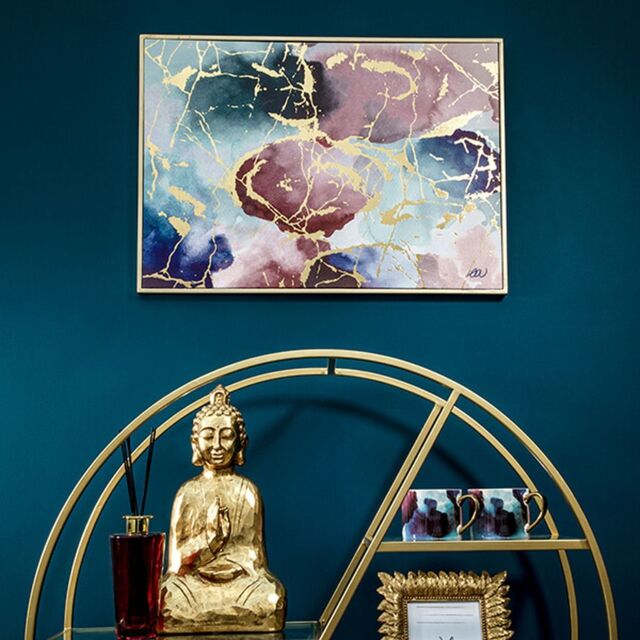 Madison & Mayfair 50X70CM Watercolour Style Framed Canvas with a Gold Frame - Size: 50X70 cm - image 1