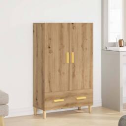 Berkfield Home Highboard Artisan Oak 70x31x115 cm Engineered Wood in Brown - Size: 70 x 31 x 115 cm - thumbnail 2