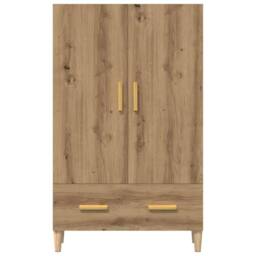 Berkfield Home Highboard Artisan Oak 70x31x115 cm Engineered Wood in Brown - Size: 70 x 31 x 115 cm - thumbnail 4