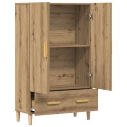 Berkfield Home Highboard Artisan Oak 70x31x115 cm Engineered Wood in Brown - Size: 70 x 31 x 115 cm - thumbnail 5