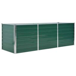 Berkfield Home Garden Raised Bed Galvanised Steel 240x80x77 cm Green - Size: 240 x 80 x 77 cm - thumbnail 3