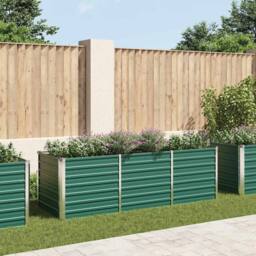 Berkfield Home Garden Raised Bed Galvanised Steel 240x80x77 cm Green - Size: 240 x 80 x 77 cm - thumbnail 2