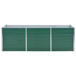 Berkfield Home Garden Raised Bed Galvanised Steel 240x80x77 cm Green - Size: 240 x 80 x 77 cm - thumbnail 4