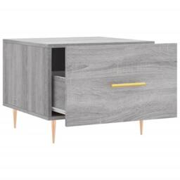 Berkfield Home Decorative Coffee Table Grey Sonoma 50x50x40 cm Engineered Wood - Size: 50 x 50 x 40 cm - thumbnail 6