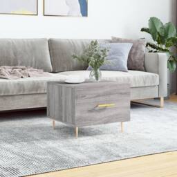 Berkfield Home Decorative Coffee Table Grey Sonoma 50x50x40 cm Engineered Wood - Size: 50 x 50 x 40 cm - thumbnail 2