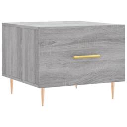 Berkfield Home Decorative Coffee Table Grey Sonoma 50x50x40 cm Engineered Wood - Size: 50 x 50 x 40 cm - thumbnail 3