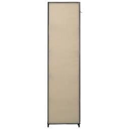 Berkfield Home Wardrobe with Compartments & Rods Cream 150x45x176 cm Fabric in Beige - Size: 150 x 45 x 176 cm - thumbnail 5