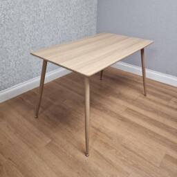KOSY KOALA Dining Table with 4 Mustard Faux Leather Chairs Dining room Furniture in Beige - Size: 120 cm x 70 cm - thumbnail 6