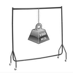House of Home Clothes Rail Extra Strong Heavy Duty Metal With Wheels Rack 5FT Long x 5FT Tall in Black - thumbnail 6