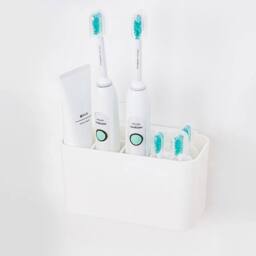 NESTLUNE Electric Toothbrush Holder Large Bathroom Caddy Storage in White - thumbnail 4