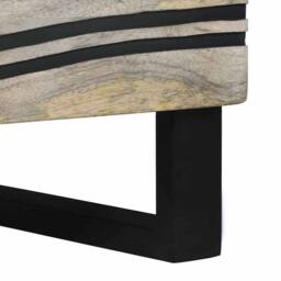 Berkfield Home Bedside Tables with Drawer White & black 40 x 33.5 x 46 cm - thumbnail 8