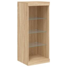 Berkfield Home Sideboard with LED Lights Sonoma Oak 162x37x100 cm in Brown - Size: 162 x 37 x 100 cm - thumbnail 9