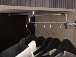 Vente-unique Bed With Overbed Storage 160 X 200 Cm - With LED Lighting - Natural in Black - Size: Double - thumbnail 9